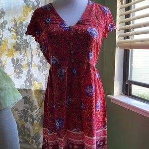Red Floral Dress